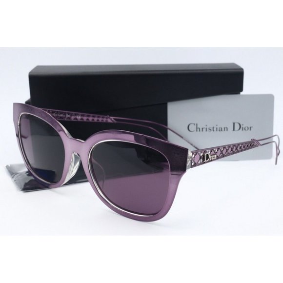 Christian Dior Diorama 1f Y14C6 Cat Eye Purple Sunglasses Purple
